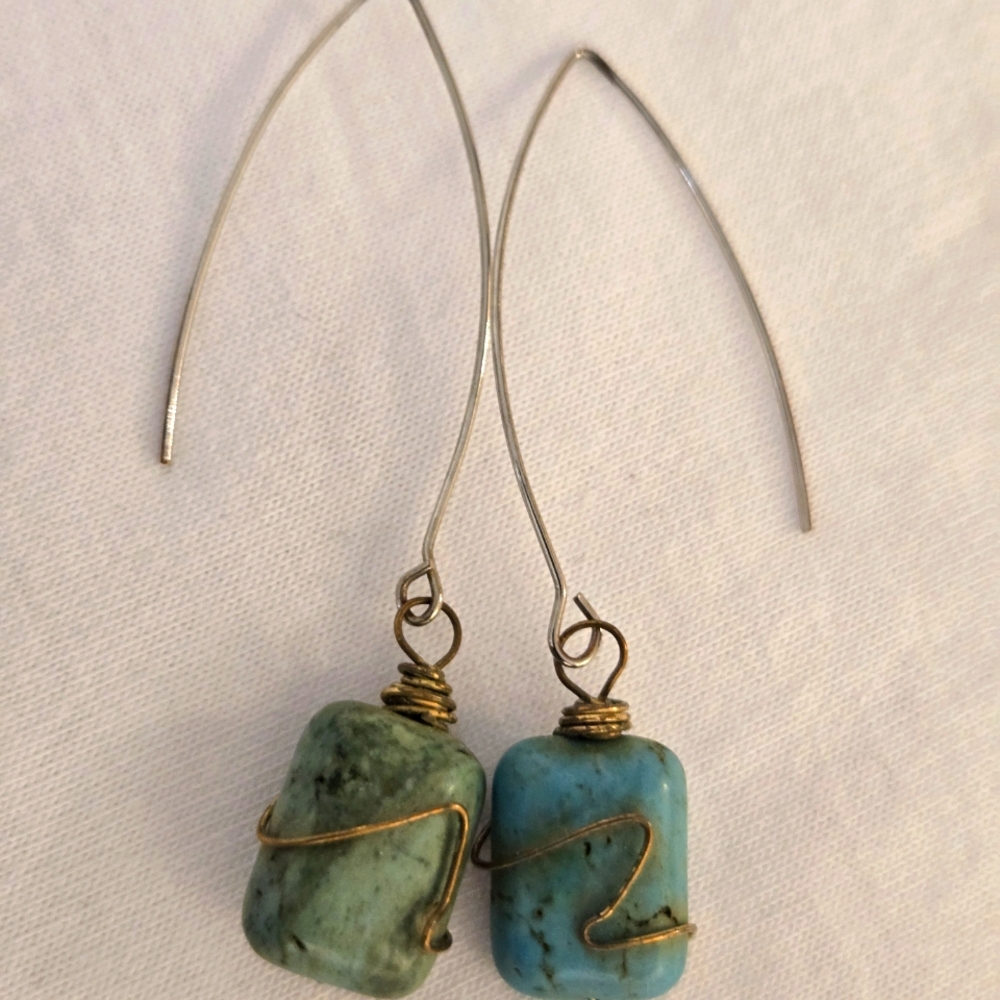 Vintage Turquoise Stone Earrings